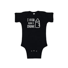 i could use a drink onesie - black - wee ones - soft and spun apparel