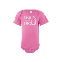 i could use a drink onesie - raspberry - wee ones - soft and spun apparel