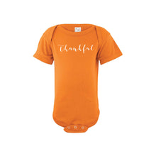 thankful onesie - orange - thanksgiving onesie - soft and spun apparel
