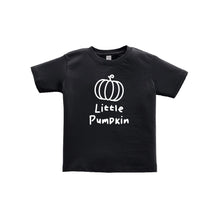 little pumpkin toddler tee - black - thanksgiving tee - soft and spun apparel