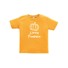 little pumpkin toddler tee - gold - thanksgiving tee - soft and spun apparel