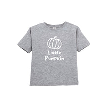 little pumpkin toddler tee - heather - thanksgiving tee - soft and spun apparel
