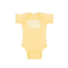 iowa onesie - banana - wee ones collection - soft and spun apparel