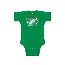 iowa onesie - green - wee ones collection - soft and spun apparel