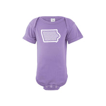iowa onesie - lavender - wee ones collection - soft and spun apparel