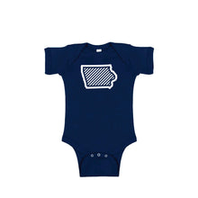 iowa onesie - navy - wee ones collection - soft and spun apparel