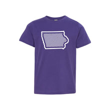 Iowa t-shirt - purple - kids t-shirt - soft and spun apparel