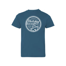 holiday baking crew kids t-shirt - indigo - christmas t-shirt - soft and spun apparel