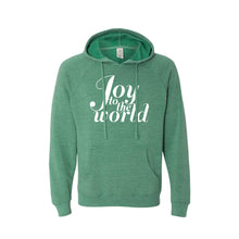 joy to the world hoodie - sea green - christmas sweatshirt - soft & spun apparel