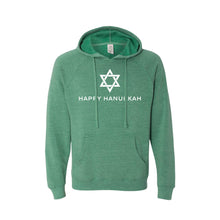 happy hanukkah hoodie -sea green - hanukkah sweatshirt - soft and spun apparel
