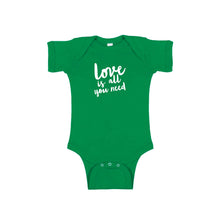love is all you need onesie - green - soft and spun apparel