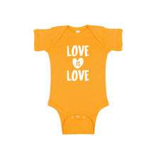love is love onesie - gold - soft and spun apparel
