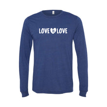 love is love long sleeve t-shirt - navy - soft and spun apparel