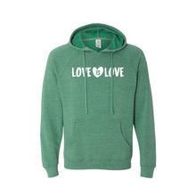love is love pullover hoodie - sea green - soft and spun apparel