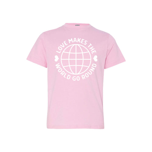 love makes the world go round - pink - soft and spun apparel