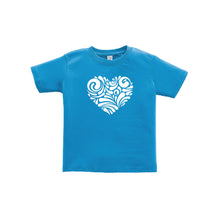 valentine heart swirl toddler tee - cobalt - soft and spun apparel