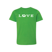 love - iowa - kids t-shirt - apple - midwest nice collection - soft and spun apparel