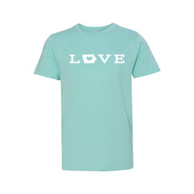 love - iowa - kids t-shirt - caribbean - midwest nice collection - soft and spun apparel