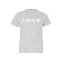 love - iowa - kids t-shirt - heather - midwest nice collection - soft and spun apparel