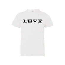 love - iowa - kids t-shirt - white - midwest nice collection - soft and spun apparel