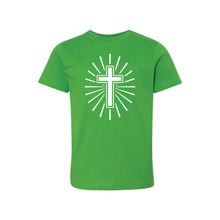 cross kid's t-shirt - easter kid's t-shirt - apple - soft and spun apparel