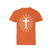 cross kid's t-shirt - easter kid's t-shirt - orange - soft and spun apparel