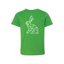 geometric easter bunny kids t-shirt - apple - soft and spun apparel