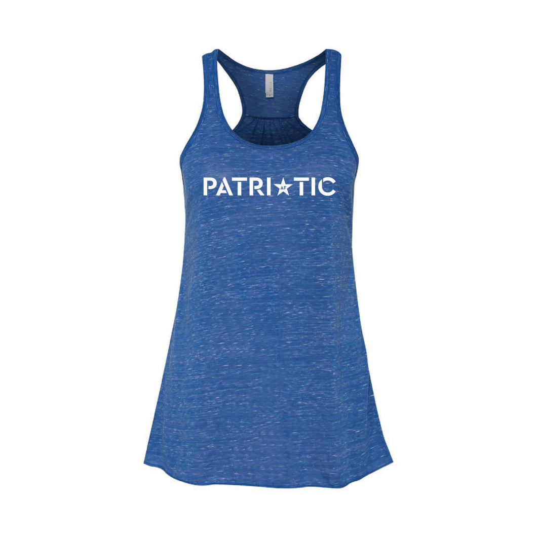 Patriotic AF Women's Tank-XS-True Royal Marble-soft-and-spun-apparel