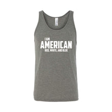 I Am American Men's Tank-XS-Grey Heather-soft-and-spun-apparel