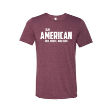 I Am American T-Shirt-XS-Maroon-soft-and-spun-apparel