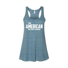 I Am American Women's Tank-XS-Denim Slub-soft-and-spun-apparel