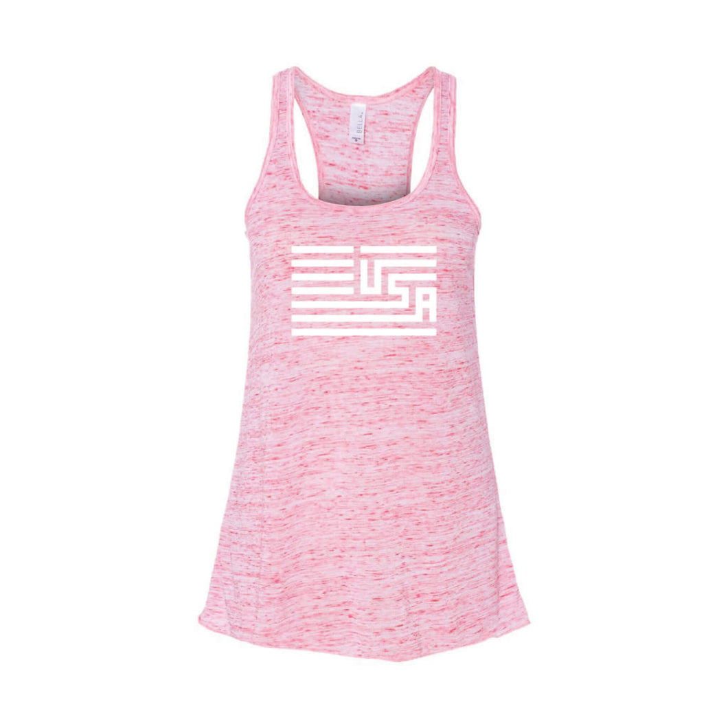 USA Flag Women's Tank-XS-Red Marble-soft-and-spun-apparel