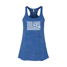 USA Flag Women's Tank-XS-True Royal Marble-soft-and-spun-apparel