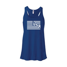 USA Flag Women's Tank-XS-True Royal-soft-and-spun-apparel