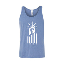 Statue of Liberty Freedom Men's Tank-XS-Blue-soft-and-spun-apparel
