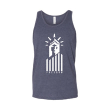 Statue of Liberty Freedom Men's Tank-XS-Navy Heather-soft-and-spun-apparel