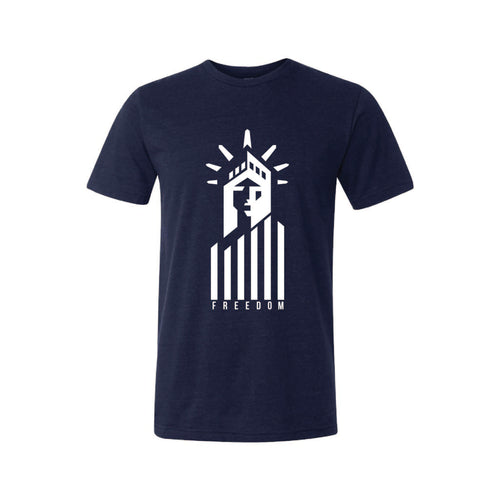 Statue of Liberty Freedom T-Shirt-XS-Navy-soft-and-spun-apparel