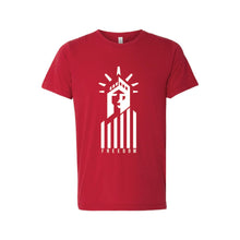 Statue of Liberty Freedom T-Shirt-XS-Solid Red-soft-and-spun-apparel