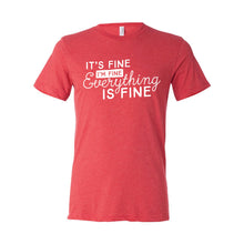 It's Fine T-Shirt-XS-Red-soft-and-spun-apparel