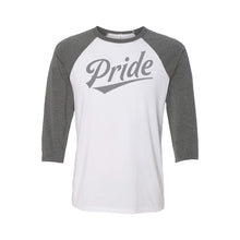 pride baseball tee - lgbt t-shirt - grey