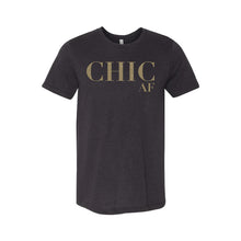 chic af t-shirt - black with gold glitter - af collection - soft and spun apparel