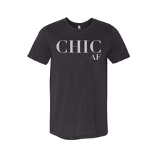 chic af t-shirt - black with silver glitter - af collection - soft and spun apparel