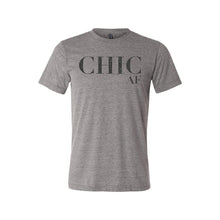 chic af t-shirt - grey with black glitter - af collection - soft and spun apparel