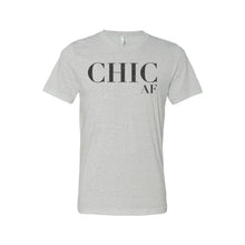 chic af t-shirt - white with black glitter - af collection - soft and spun apparel