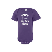 I love my two moms onesie - purple - wee ones - soft and spun apparel
