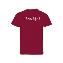thankful - garnet - kids t-shirt - thanksgiving t-shirt - soft and spun apparel