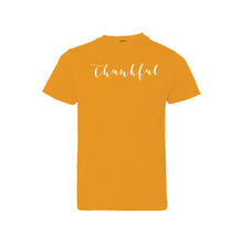 thankful - gold - kids t-shirt - thanksgiving t-shirt - soft and spun apparel
