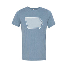 Iowa Diagonal Outline - Soft & Spun Apparel - Denim
