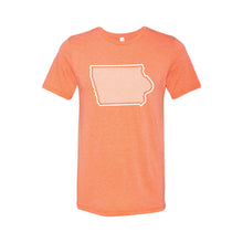 Iowa Diagonal Outline - Soft & Spun Apparel - Orange