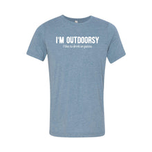 I'm Outdoorsy - I Like to Drink on Patios T-Shirt - Soft & Spun Apparel - Denim